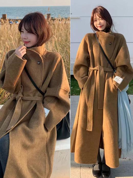 【奢华材质❗️显贵倍增】新年战袍高奢美拉德立领秋冬羊绒中长款大衣毛厚羊毛外套爆款加厚。jc 商品图0