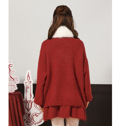 蝴蝶结毛领针织套装-纪念日百货门店同款168898643 商品图6