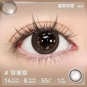 【分仓自选区】海昌星眸异想系列日抛2片装-羽落棕