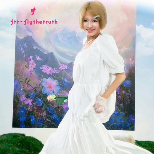 FTT FlyTheTruth  逃亡礼物 法式白色连衣裙女夏高级感气质长裙子 商品图3