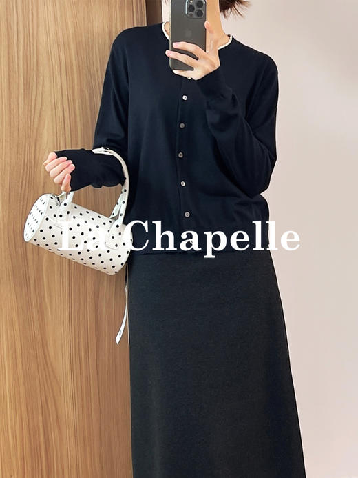 拉夏贝尔/La Chapelle圆领花边针织衫！气质温柔百搭假两件针织开衫 商品图2