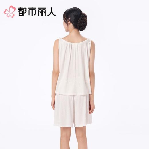 都市丽人睡衣女士睡衣薄家居服针织提花睡衣女士棉质背心套装背心短裤LHC2A3 商品图2