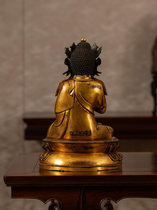 清	铜鎏金大日如来佛像 商品图4