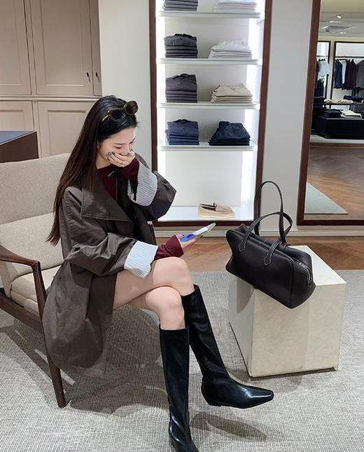 水煮牛皮内增高长筒显瘦妖精靴骑士靴 商品图13