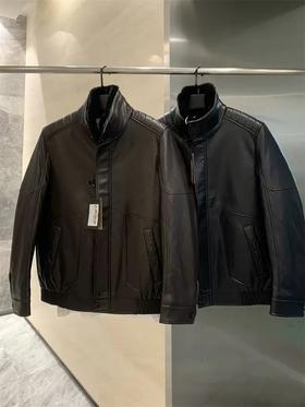 皮衣 PU皮面+羽绒混纺填充！可拆卸毛领立领/翻领皮衣