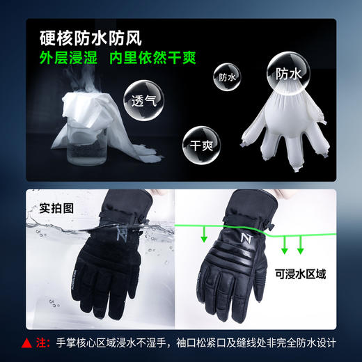 【新品】雪卫冬季手套防风防水防雪（粉丝购，送8字扣和防丢绳） 商品图8