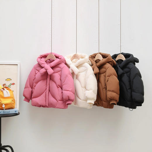 【90白鸭绒  儿童连帽羽绒服】三防男女童保暖羽绒服 商品图0