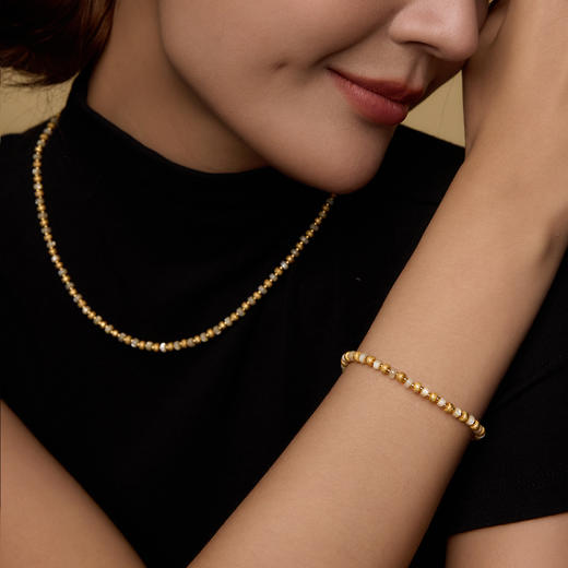 Manreya玛芮雅项链金玉生辉贝母项链手链套装日常通勤金色锁骨链|铜镀金贝母 商品图8