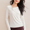 「自」全新升级【铂金会员119/天猫159/差价40】(01626)洛诗琳设计感不对称扭结T恤2026春季新困百搭修身显瘦上衣 商品缩略图1