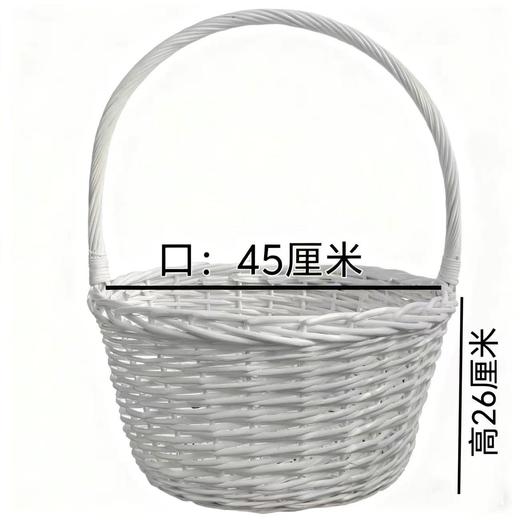 INS风手工编织花篮 /白色花篮/提篮 商品图4