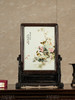 近代	红木镶粉彩花鸟纹插屏 商品缩略图4