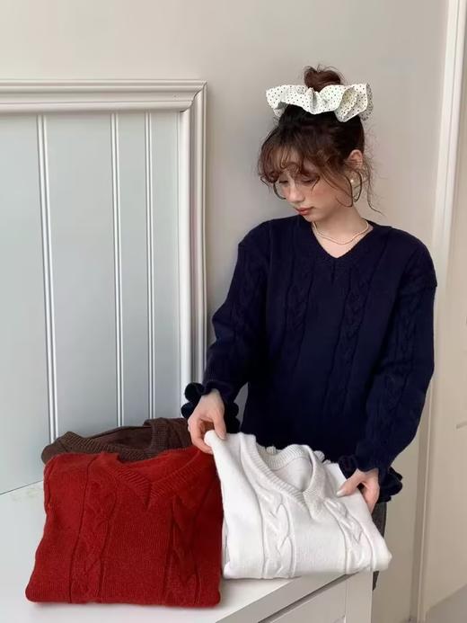 俏皮木耳边套头毛衣-纪念日百货门店同款168743457 商品图1