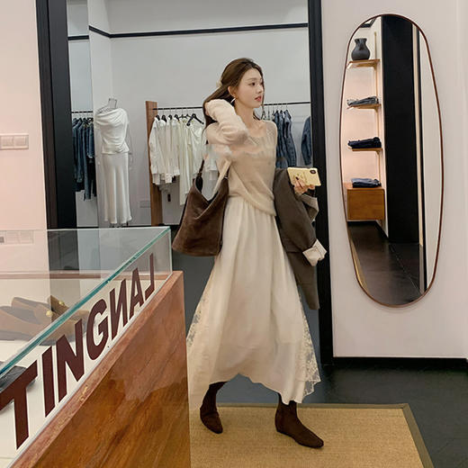 水煮牛皮内增高长筒显瘦妖精靴骑士靴 商品图3