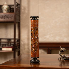 清	竹雕文人雅集香筒