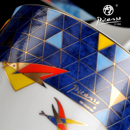 毕加索骨瓷《飞翔》杯碟情侣套装 商品图4