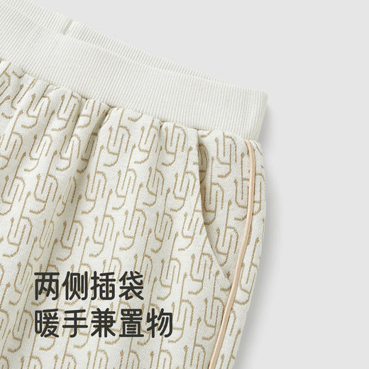 【亲肤透气】英氏儿童长裤女童pp裤春秋款花纹针织下装女宝百搭户外休闲裤子 商品图3