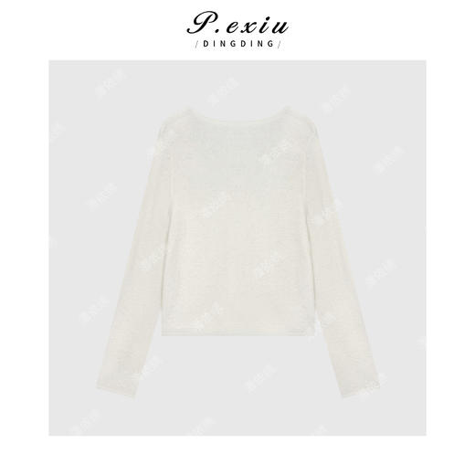 04-4潘依绣丁丁宠粉【杏仁奶心】100%超细羊毛轻薄呼吸感针织开衫C059 商品图2