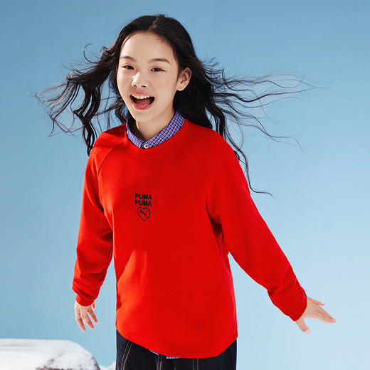PUMA彪马官方正品 新款儿童冬季长袖T恤撞色设计保暖舒适 商品图3
