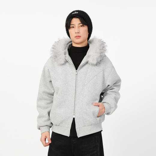 秋冬休闲连帽毛领夹棉外套-纪念日百货门店同款168795839 商品图1