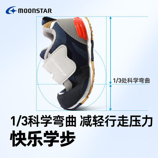 MOONSTAR月星春新品2-6岁机能学步鞋婴幼童童鞋宝宝学走鞋宽魔术贴 商品图3