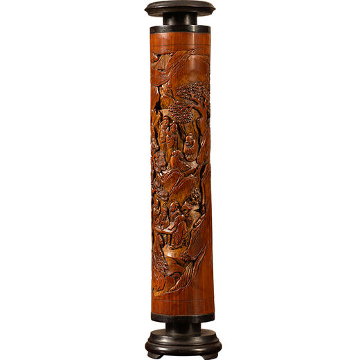 清	竹雕文人雅集香筒 商品图5