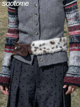 早乙女惠子/STMPSYD141108/动物毛毛腰带