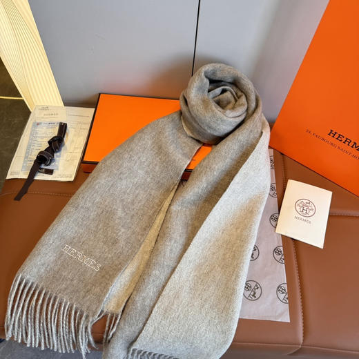 秋冬特惠💰280 爱马仕双面羔羊毛围巾 重磅推荐 商品图4