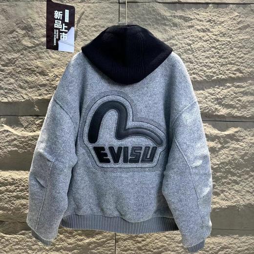 F010911字母标语刺绣羊绒连帽飞行员外套棉衣棉服 商品图6