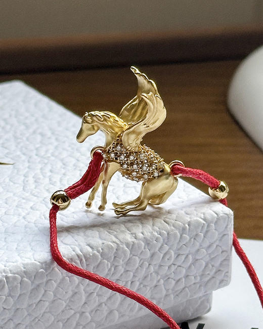 THS-无 D家 独家飞马红绳手链 马年飞马踏云一马当先手链 CU1337 商品图7