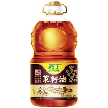 西王食用油 小榨原香菜籽油5L   非转基因 物理压榨 /粮油调味 /食用油 /菜籽油 商品图7