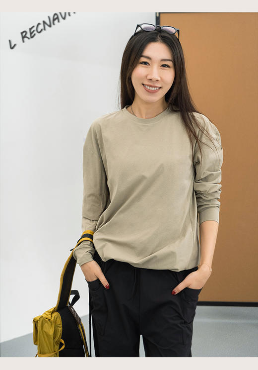 L RECNAVA速干防晒男女同款圆领长袖 商品图0
