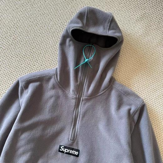 F010908联名款舒适时尚四色连帽半拉链抓绒卫衣男女同款 商品图12