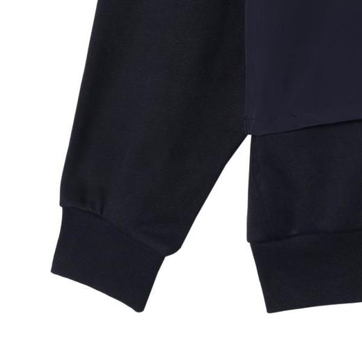 436281秋冬新款男士半拉链高领拼接纯色宽松长袖套头校园风卫衣 商品图4