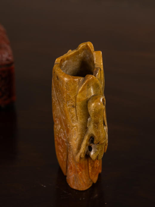 清	寿山石雕玉兰花插 商品图2