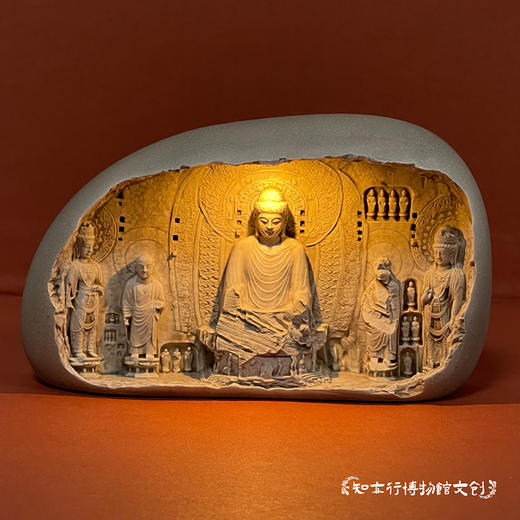 龙门石窟冰箱贴自动感应发光可充电河南洛阳文创礼品旅游纪念品 商品图0