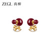 ZEGL红珠木马耳钉女高级感独特轻奢耳环新款小马本命年红色耳饰 商品缩略图0
