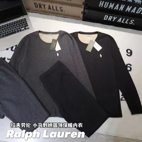 F010922设计男士小马刺绣480G加绒面料圆领保暖内衣