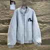 F010911字母标语刺绣羊绒连帽飞行员外套棉衣棉服 商品缩略图2