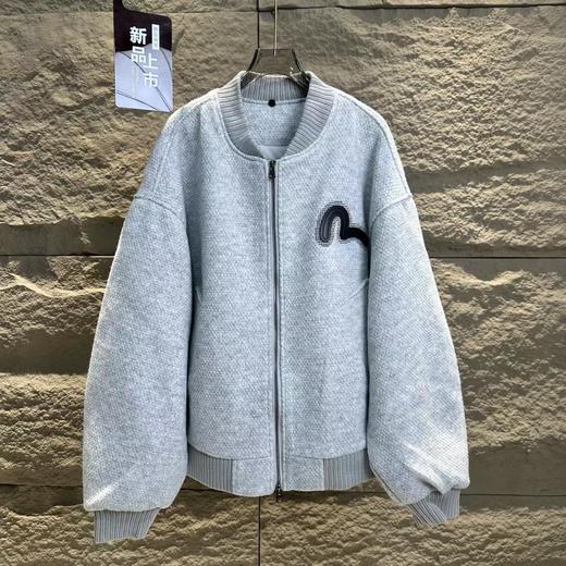 F010911字母标语刺绣羊绒连帽飞行员外套棉衣棉服 商品图2