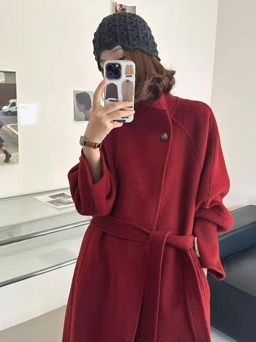 【奢华材质❗️显贵倍增】新年战袍高奢美拉德立领秋冬羊绒中长款大衣毛厚羊毛外套爆款加厚。jc 商品图1