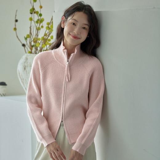 （小眠专属）DANMO旦茉90s静奢翻领针织衫 | 舒适显瘦 双拉链设计 极简更百搭 商品图5