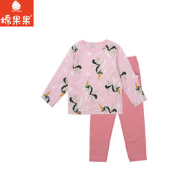 棉果果× LEGO女童春秋套装氨棉汗布纯棉满印套头套装L121302226033