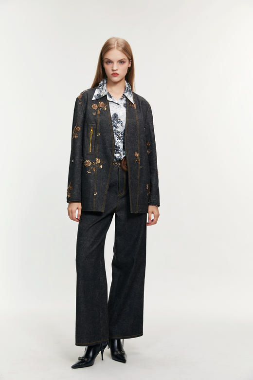 SAFICOO  摩登时尚 微阔型复古西装式外套 商品图3