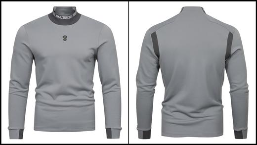 新款男女同款加绒立领长袖上衣来了！超好穿🌬️，内里加薄绒的,贴身穿都没压力，终于等来啦！做的贼扎实，面料高克重有型😎领子和袖子也不是那种薄溜溜很散的市场货，后背配有高端但考验做工的螺纹，弹力十足！ 商品图1