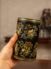 清	大漆描金彩绘多子多福多寿三多图笔筒 商品缩略图4