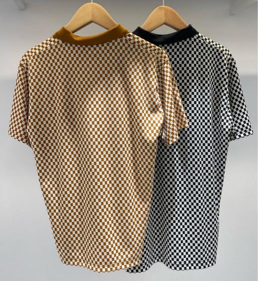 新款夏季男士棋盘格短袖上衣来了！复古艺术感十足！M222367-19 商品图1