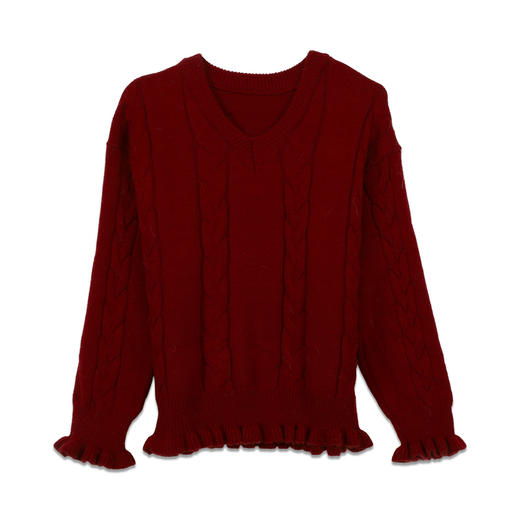 俏皮木耳边套头毛衣-纪念日百货门店同款168743457 商品图7