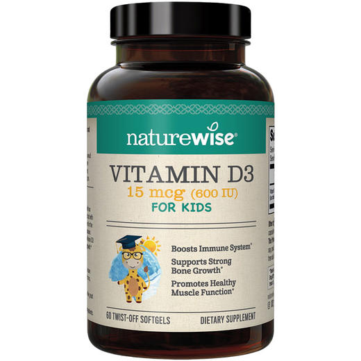 Naturewise维生素D3软胶囊型滴剂 400IU/600IU 60粒 商品图8
