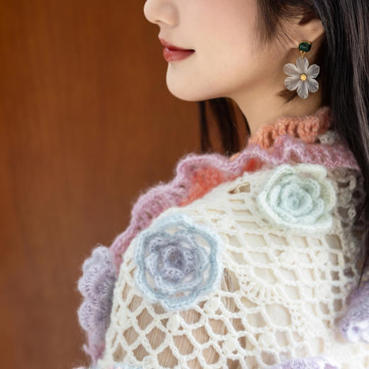 苏苏姐家晨露微甜手工DIY编织钩针披肩毛线团自制材料包 商品图3