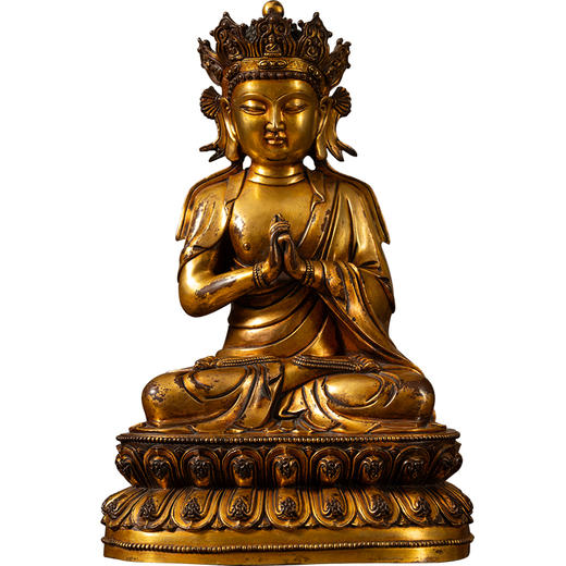 清	铜鎏金大日如来佛像 商品图5